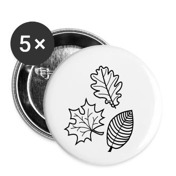 autumn leaves - Buttons small 1''/25 mm (5-pack) - white - Front