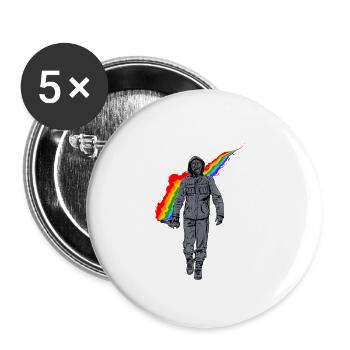 Molotov LGBT cadeau - Lot de 5 petits badges (25 mm) - blanc - Devant