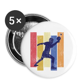 Table tennis Table tennis players - Buttons small 1''/25 mm (5-pack) - white - Front