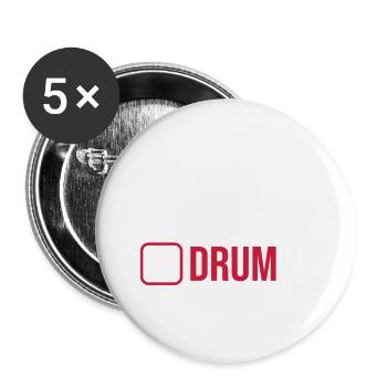 Eat Sleep Drum Repeat - Buttons klein 25 mm (5er Pack) - Weiß - Vorne