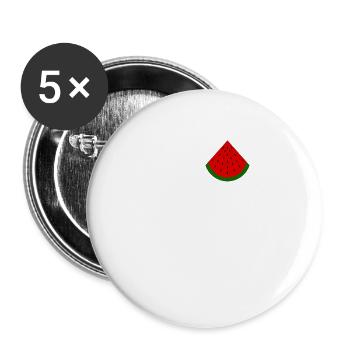 Heartbeat Love Watermelon - Buttons small 1''/25 mm (5-pack) - white - Front