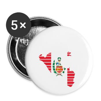 Pérou - Lot de 5 petits badges (25 mm) - blanc - Devant