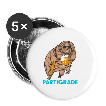 Partigrade - Funny Tardigrade - Buttons small 1''/25 mm (5-pack) - white - Front