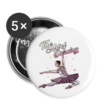 Ballet Tänzerin | Ballerina Tanz Geschenkidee - Buttons klein 25 mm (5er Pack) - Weiß - Vorne