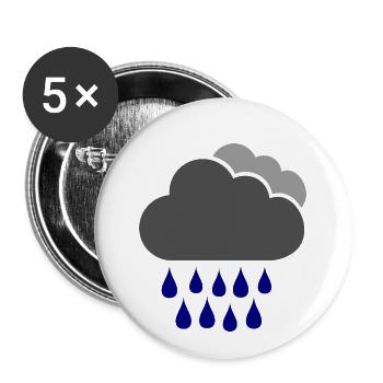 Rain, rain clouds, bad weather, Nimbostratus - Buttons small 1''/25 mm (5-pack) - white - Front