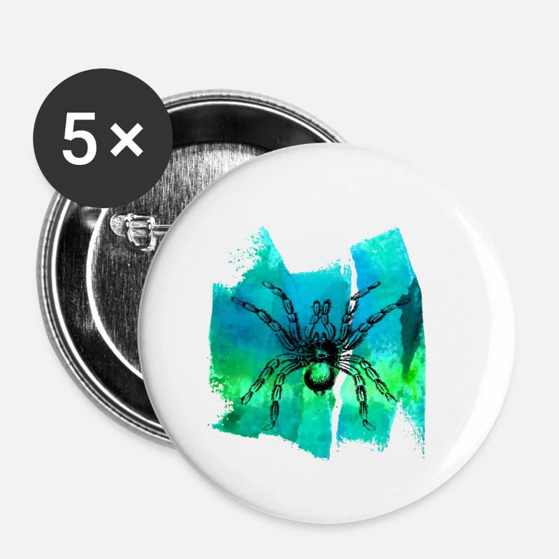 Spider Black Spider Black Spider T Shirt - Buttons small 1''/25 mm (5-pack) - white
