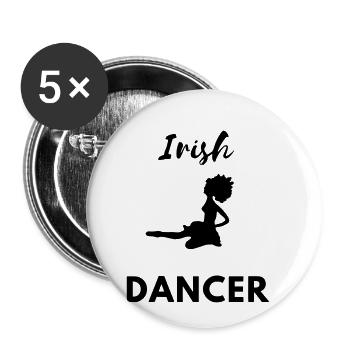 Irish Dance Design - Buttons small 1''/25 mm (5-pack) - white - Front