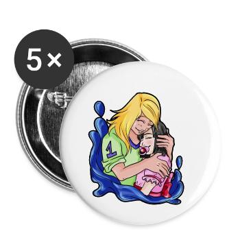 Adult Baby Little Couple Roast Daddy's Little Girl - Buttons small 1''/25 mm (5-pack) - white - Front
