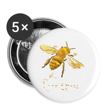 The Bee Guy Shirt Beekeeping Honey Funny Gift - Buttons small 1''/25 mm (5-pack) - white - Front