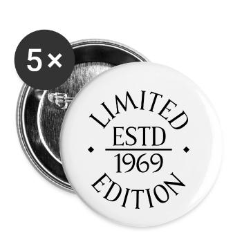 1969 - Buttons small 1''/25 mm (5-pack) - white - Front