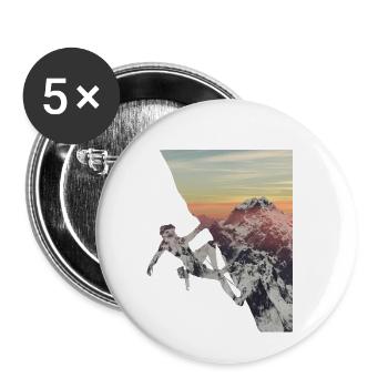 Climber mountains - Buttons small 1''/25 mm (5-pack) - white - Front