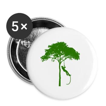 tree climbers - Buttons small 1''/25 mm (5-pack) - white - Front