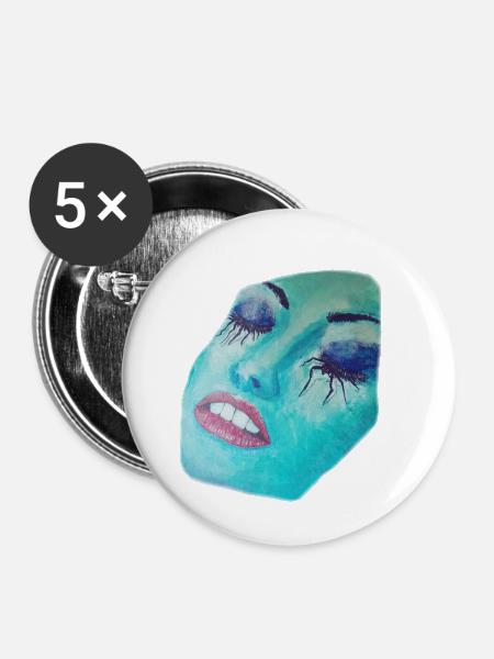 sleep - Buttons klein 25 mm (5er Pack) - Weiß