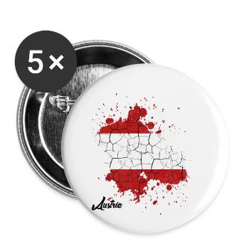 Republic of Austria | Outline splashes of color gift - Buttons small 1''/25 mm (5-pack) - white - Front