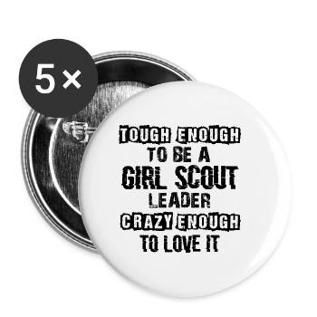 Scout Girl - Buttons small 1''/25 mm (5-pack) - white - Front
