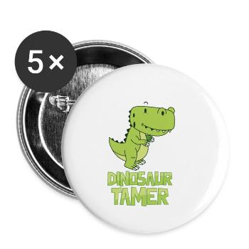 Dinosaurier Reptilien Geschenk lustig Dino süß fun - Buttons klein 25 mm (5er Pack) - Weiß - Vorne