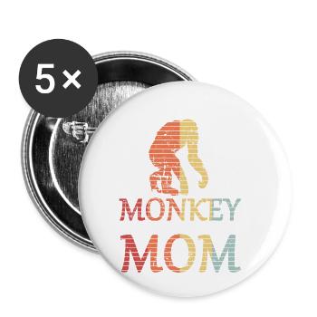 Monkey Mom Monkey mom - Buttons small 1''/25 mm (5-pack) - white - Front
