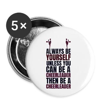 Cheerleading Geschenk Cheerleader - Buttons klein 25 mm (5er Pack) - Weiß - Vorne
