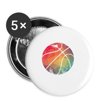 Basketball Basketballer Bball Baller Gift - Buttons small 1''/25 mm (5-pack) - white - Front
