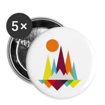 Pics de glace - Lot de 5 petits badges (25 mm) - blanc - Devant