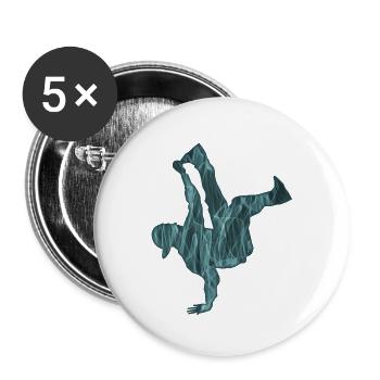 Breakdancer - Buttons small 1''/25 mm (5-pack) - white - Front