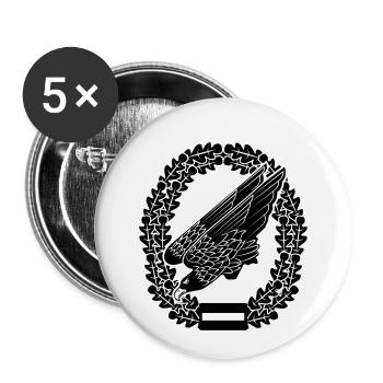 Paratrooper Black - Buttons small 1''/25 mm (5-pack) - white - Front