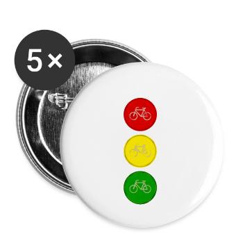 Ampel Fahrrad Fahrradampel - Buttons klein 25 mm (5er Pack) - Weiß - Vorne