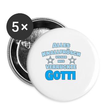 Schweiz Schweizer Gotti Patenkind Taufe Geschenk - Buttons klein 25 mm (5er Pack) - Weiß - Vorne