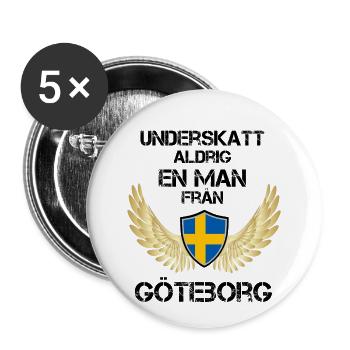 Gothenburg - Buttons small 1''/25 mm (5-pack) - white - Front