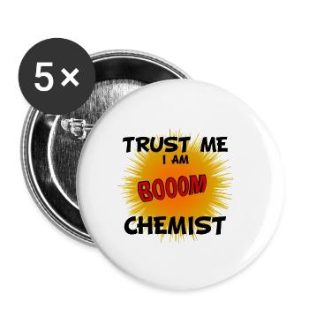 Trust me I am chemist laboratory gift fun - Buttons small 1''/25 mm (5-pack) - white - Front