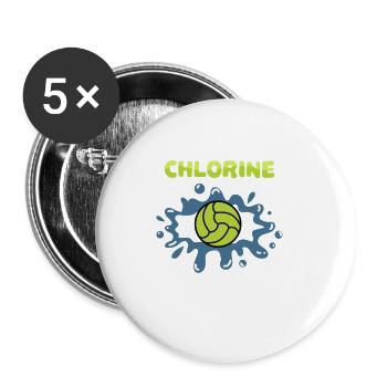 Chlorine smell perfume perfume fragrance swimming pool - Buttons small 1''/25 mm (5-pack) - white - Front