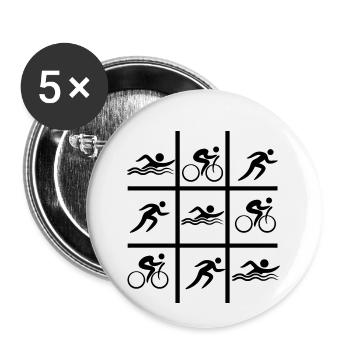 Triathlon - Buttons small 1''/25 mm (5-pack) - white - Front