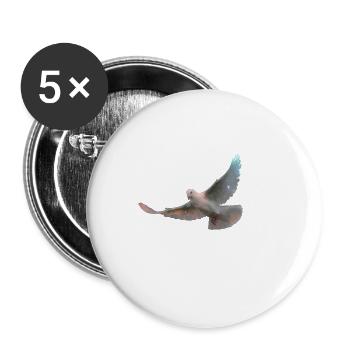 Dove Dove of Peace World Peace Peace Space Animal - Buttons small 1''/25 mm (5-pack) - white - Front