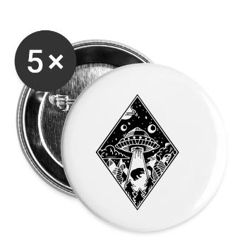 Alien Beam T-Shirt - Buttons klein 25 mm (5er Pack) - Weiß - Vorne