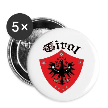 Tirol - Buttons klein 25 mm (5er Pack) - Weiß - Vorne