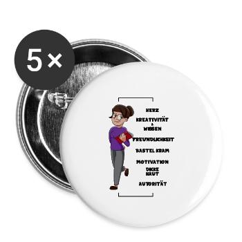 Teacher Teacher Kindergarten teacher Educator - Buttons small 1''/25 mm (5-pack) - white - Front