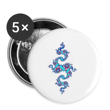 Julia Fraktal - Lot de 5 petits badges (25 mm) - blanc - Devant