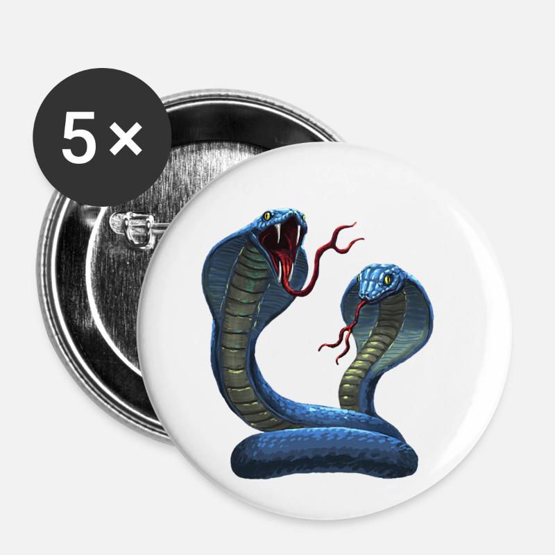 cobra - Buttons small 1''/25 mm (5-pack) - white