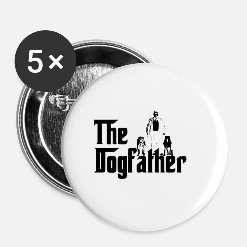 The Dogfather - Buttons small 1''/25 mm (5-pack) - white