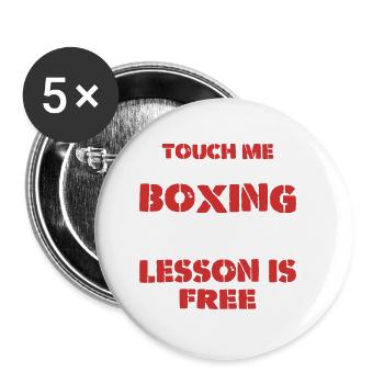 boxing - Buttons klein 25 mm (5er Pack) - Weiß - Vorne