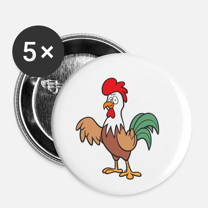 hahn - Buttons klein 25 mm (5er Pack) - Weiß