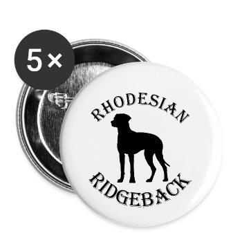 T-Shirt Rhodesian Ridgeback - Lot de 5 petits badges (25 mm) - blanc - Devant