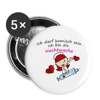Elderly care / nurse night watch - Buttons small 1''/25 mm (5-pack) - white - Front