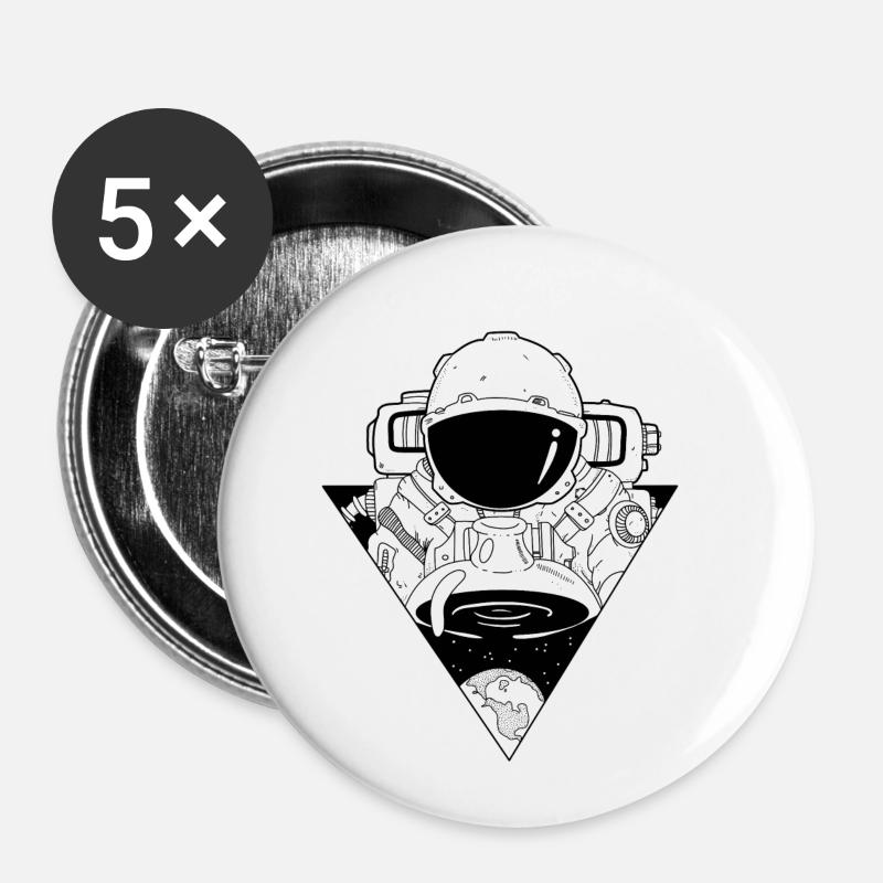 astronaut - Buttons small 1''/25 mm (5-pack) - white