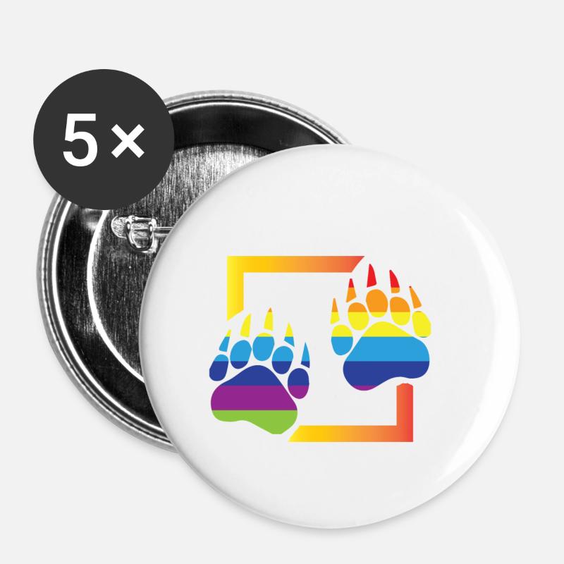Gay Bear Pride - Buttons small 1''/25 mm (5-pack) - white