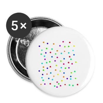confetti - Buttons small 1''/25 mm (5-pack) - white - Front