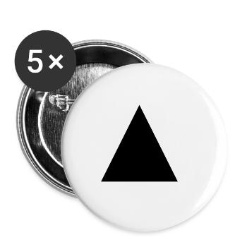 Triangle prism sign mathematics symbol gift - Buttons small 1''/25 mm (5-pack) - white - Front