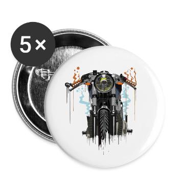 Motorcycle - Buttons small 1''/25 mm (5-pack) - white - Front