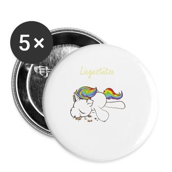 Wanted to do push-ups – I fell asleep - Buttons small 1''/25 mm (5-pack) - white - Front