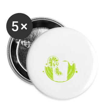 Cadeau de beuverie d'alcool · Questions - Lot de 5 petits badges (25 mm) - blanc - Devant
